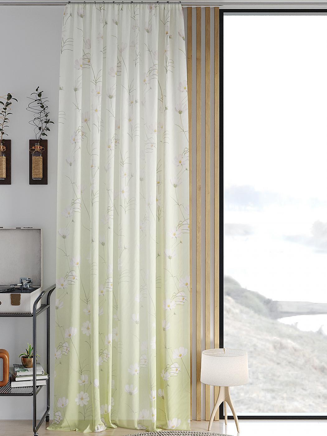 

Тюль AT HOME Миронрис высота 260 см, ширина 150 см, крепление - шторная лента, Белый, 542067