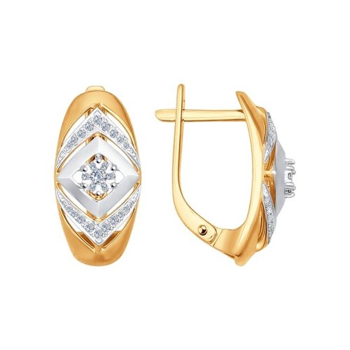 

Серьги из комбинированного золота с бриллиантом SOKOLOV Diamonds 1020989, 1020989