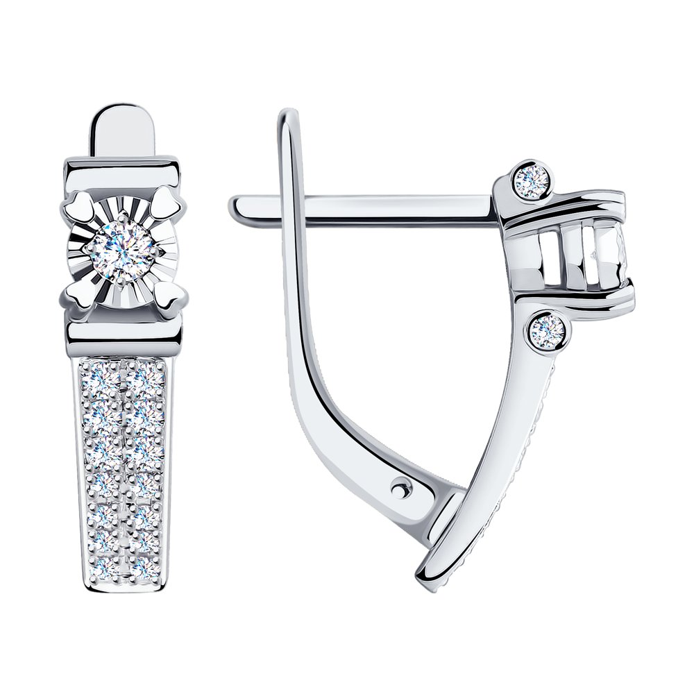 

Серьги из белого золота SOKOLOV Diamonds 1020743, бриллиант, 1020743