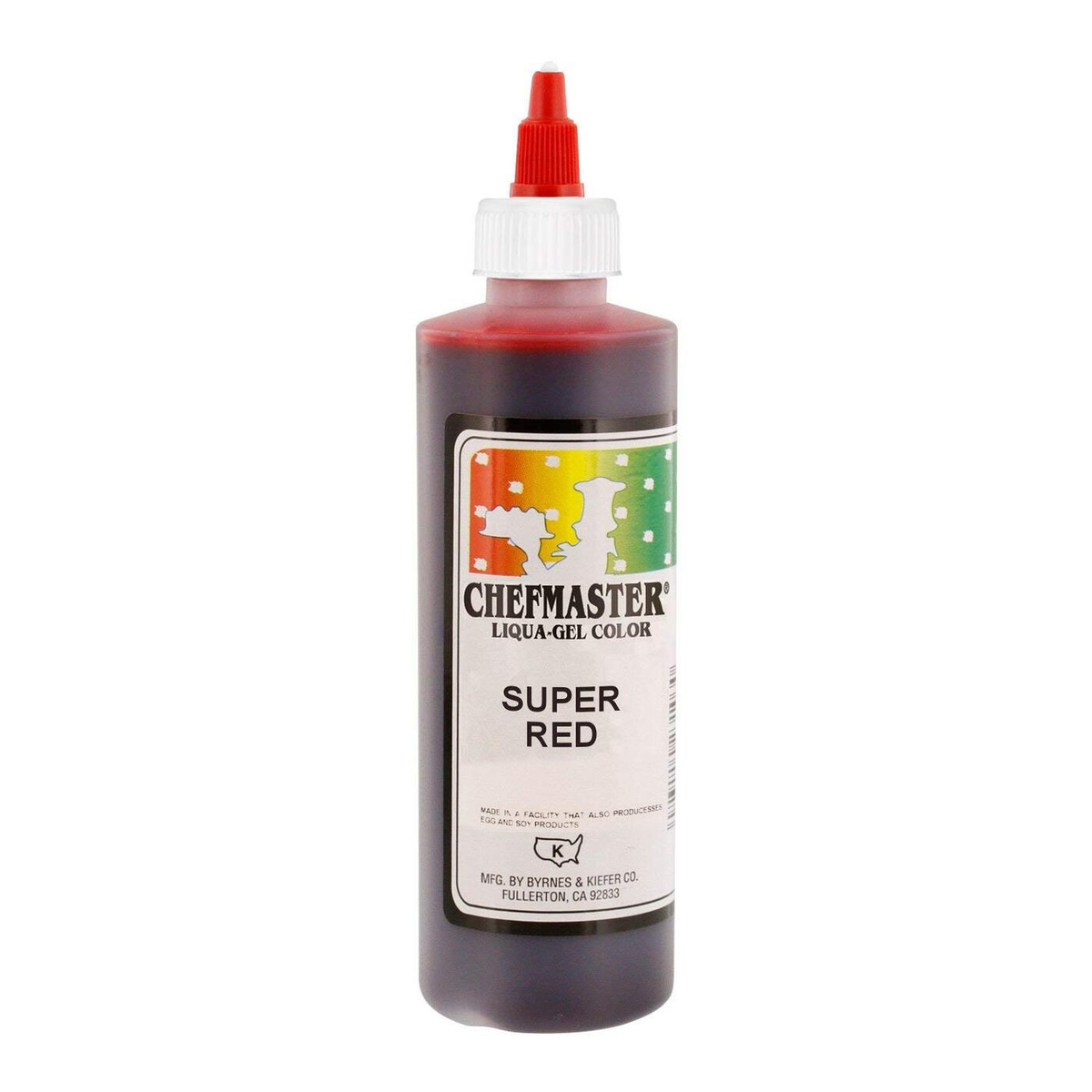 фото Краска красная насыщенная гелевая super red liqua-gel chefmaster, 298 гр.