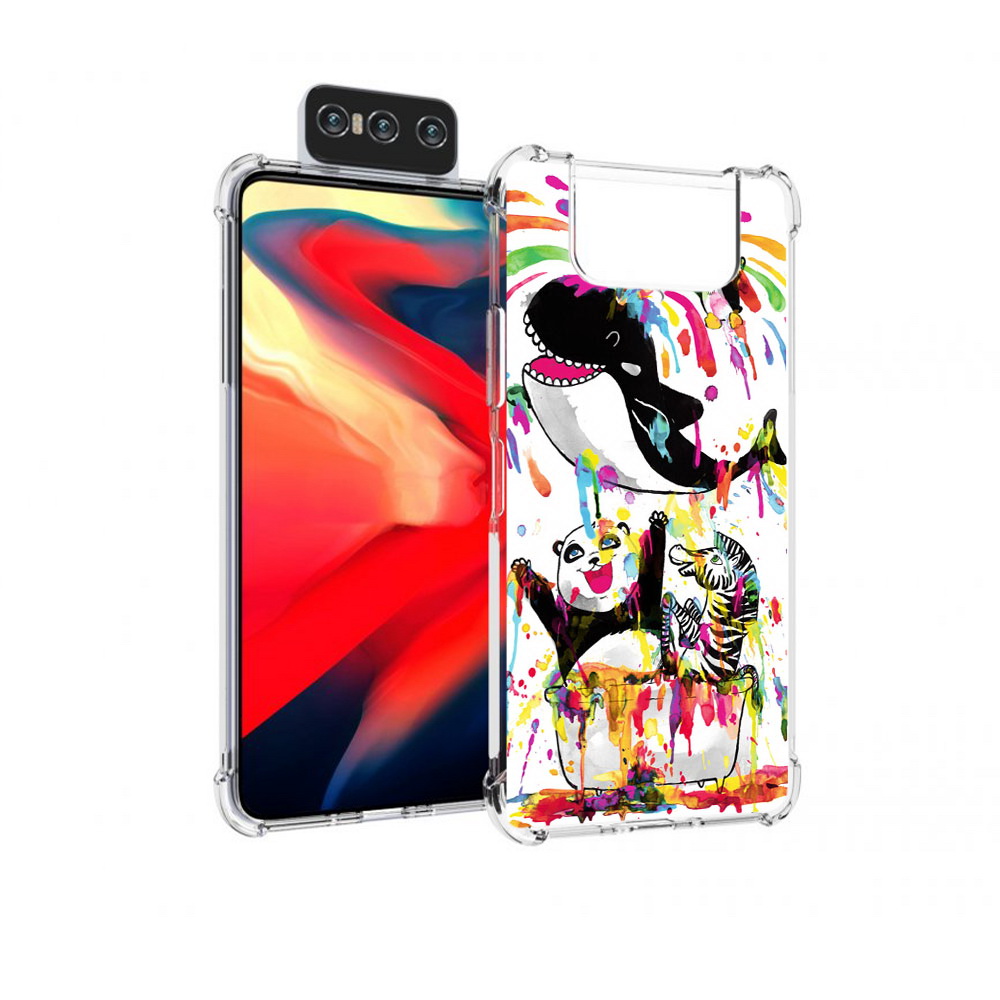 

Чехол MyPads Tocco для Asus Zenfone 8 Flip Хиппи кит, Прозрачный, Tocco