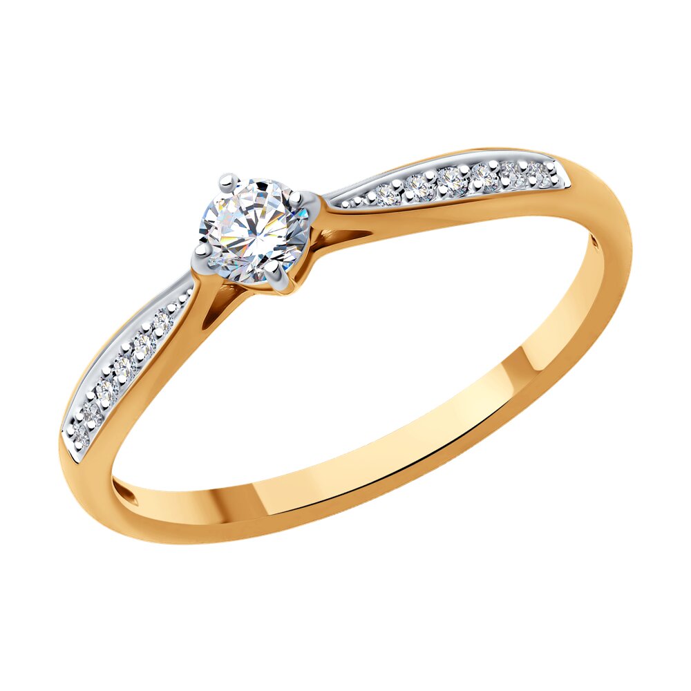 

Кольцо из золота р. 16 SOKOLOV Diamonds 1012599, бриллиант, 1012599