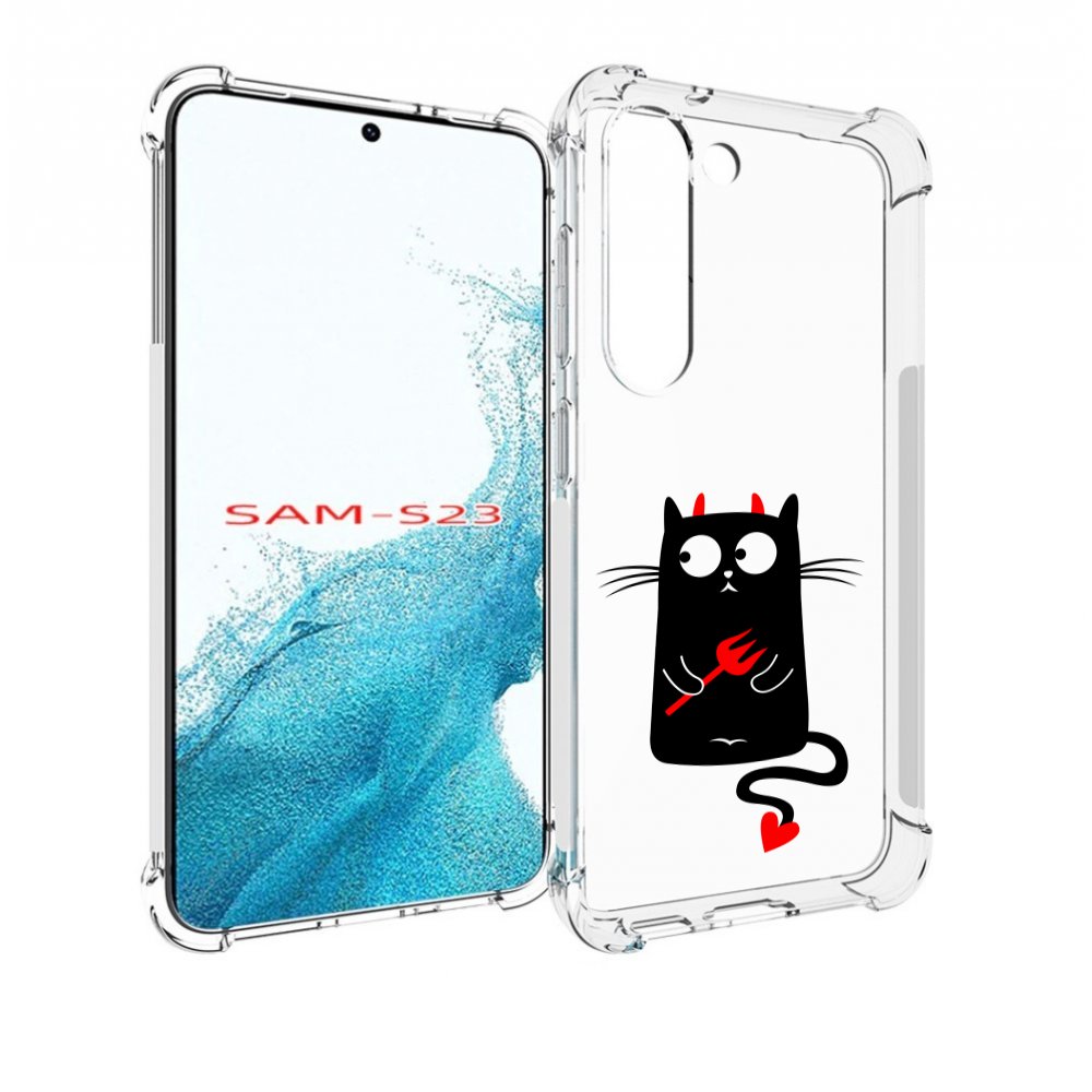 

Чехол MyPads Кот демон для Samsung Galaxy S23, Прозрачный, Tocco