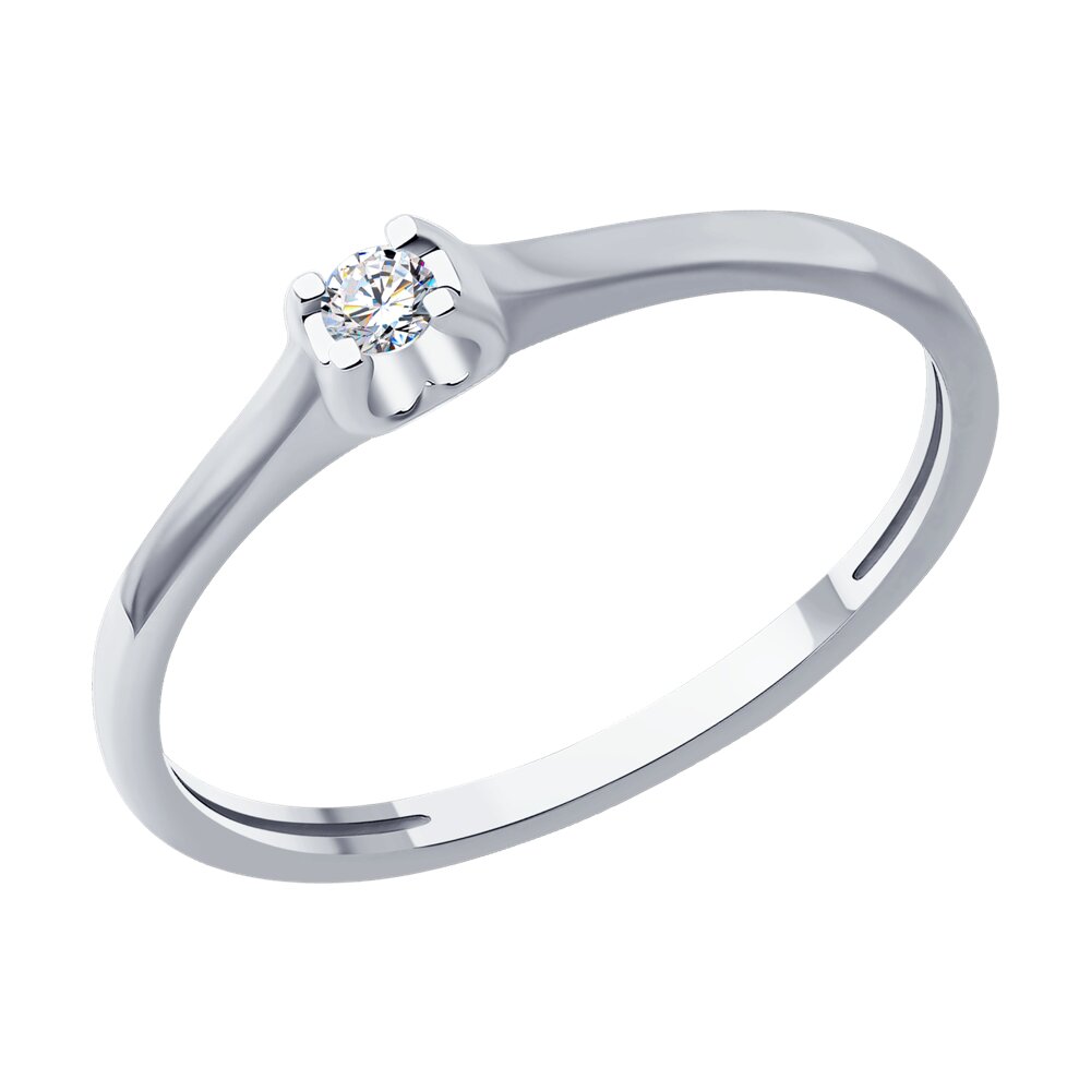 

Кольцо помолвочное из белого золота с бриллиантом р.  SOKOLOV Diamonds 1012497-3, 1012497-3