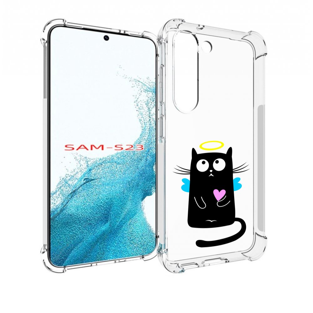 

Чехол MyPads Кот ангелок для Samsung Galaxy S23, Прозрачный, Tocco