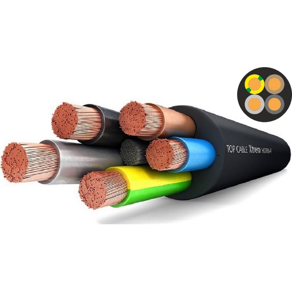 Top Cable XTREM H07RN-F 4G1,5 0,6 1kV Кабель силовой гибкий с изоляцией 20 м 3004001MR20RU силовой гибкий кабель top cable xtrem h07rn f 5х2 5 50 метров 3005002mr50ru