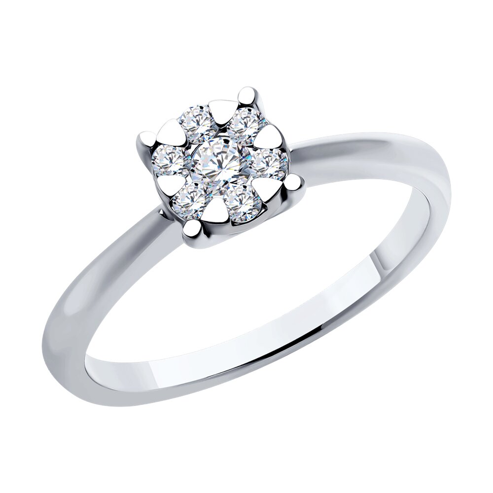

Кольцо из белого золота с бриллиантом р. 16 SOKOLOV Diamonds 1012490-3, 1012490-3