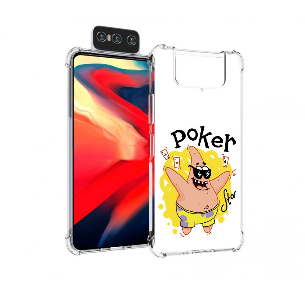 

Чехол MyPads Tocco для Asus Zenfone 8 Flip Патрик, Прозрачный, Tocco