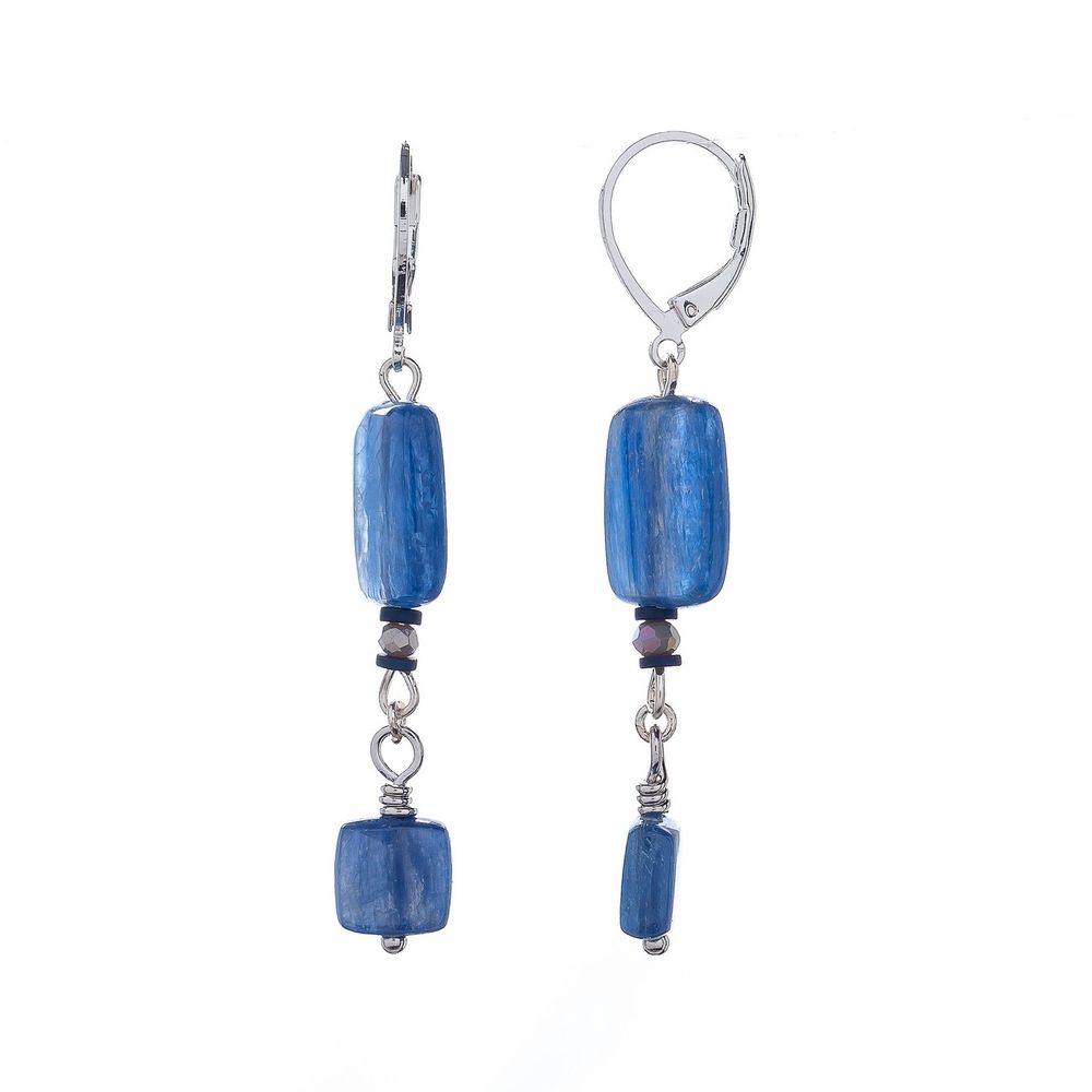 

Серьги подвески из бижутерного сплава Lanzerotti LZ-24.02-071, кианит, LZ-24.02-071