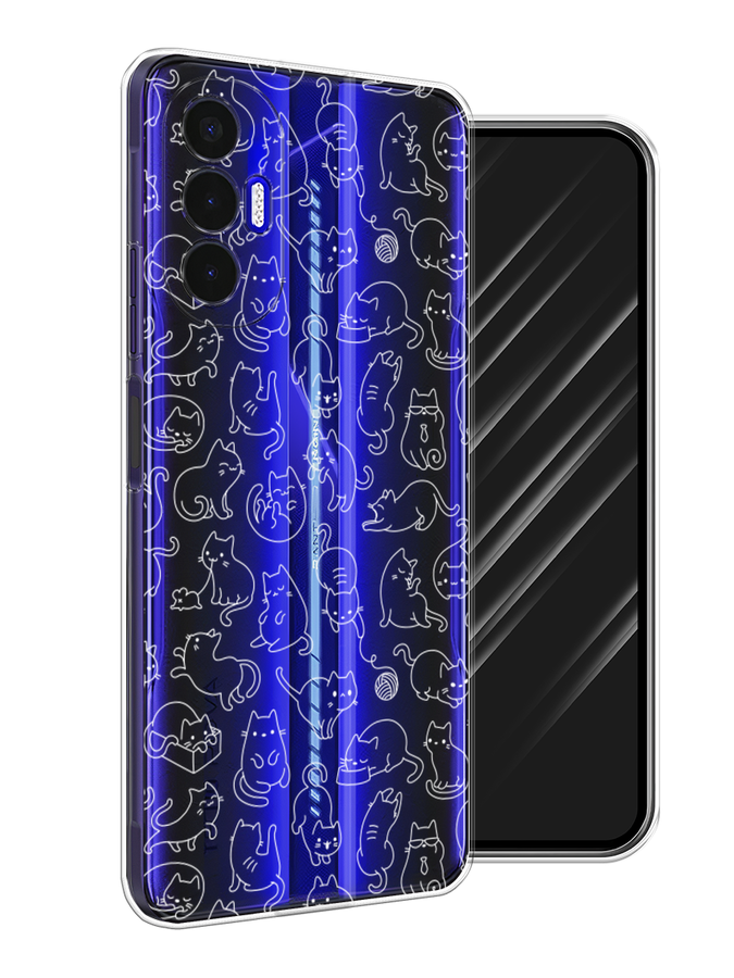 

Чехол Awog на Tecno Pova 3 "Шкодливые котики", Разноцветный, 301550-2