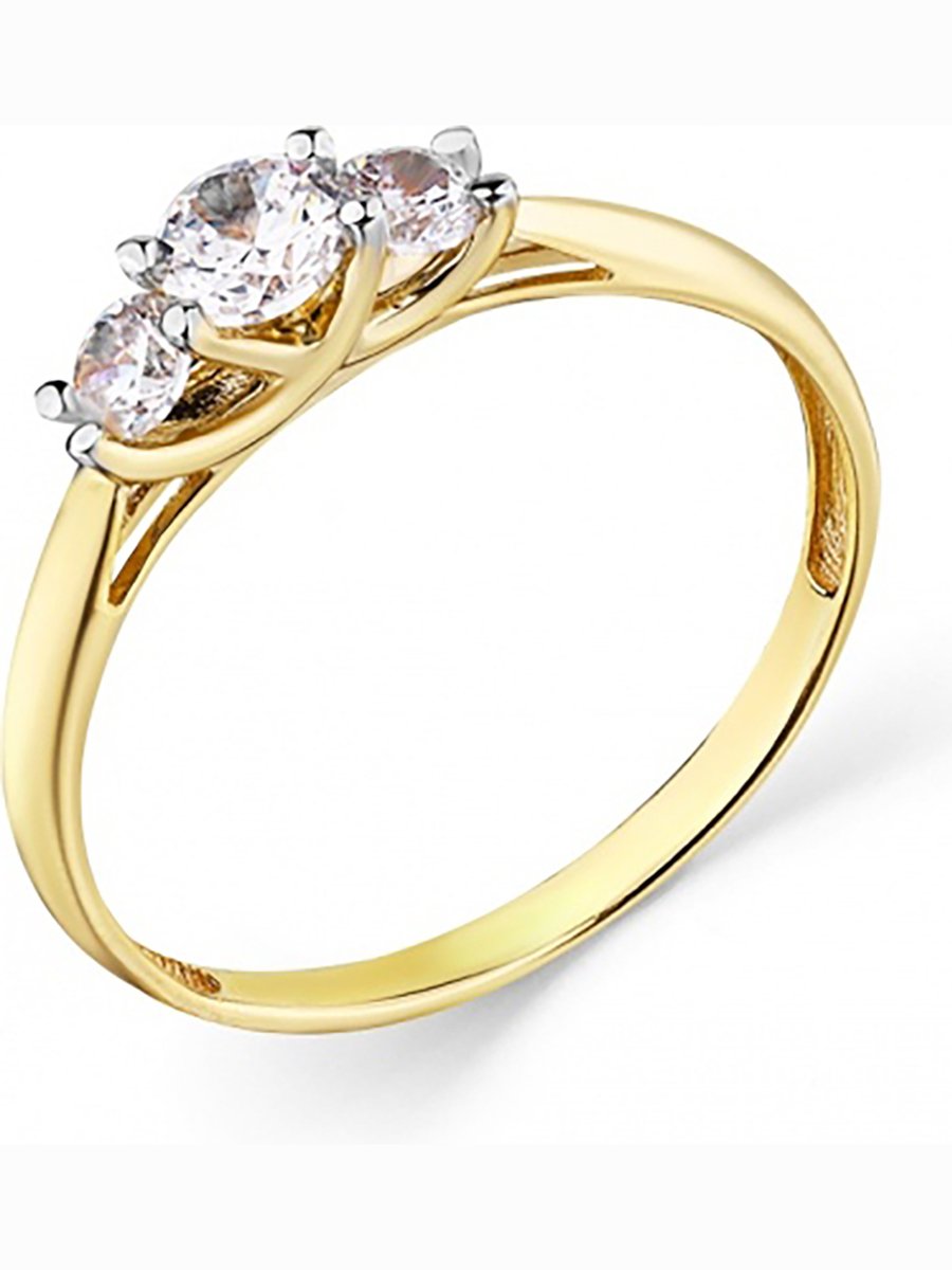 

Кольцо из жёлтого золота с 3 фианитами р. 16,5 Master Brilliant 1000169, 1000169