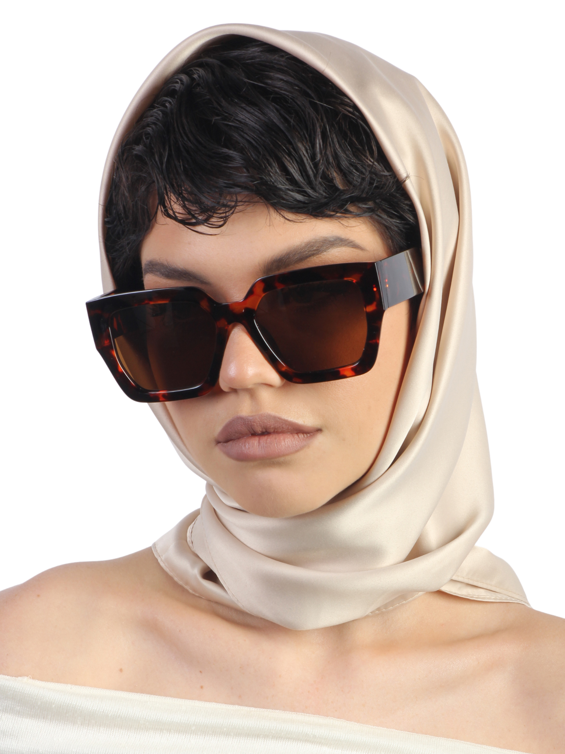 Солнцезащитные очки женские Pretty Mania ANG522, коричневые