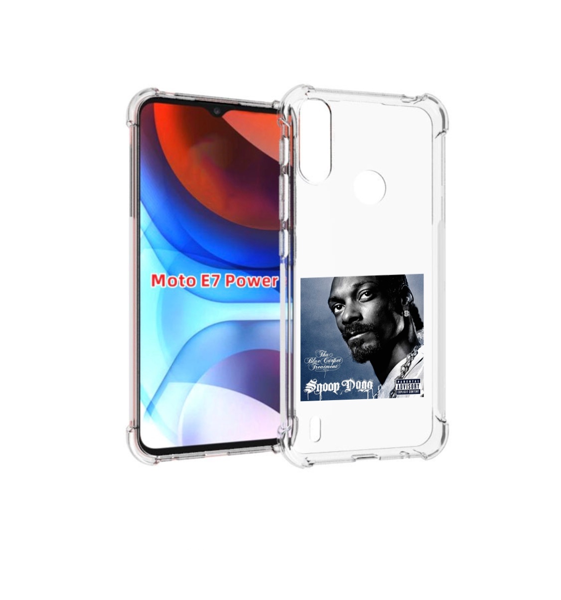 

Чехол MyPads Snoop Dogg THA BLUE CARPET TREATMENT для Motorola Moto E7 Power, Прозрачный, Tocco