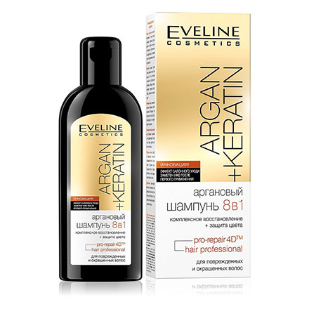 фото Eveline, шампунь argan + keratin, 150 мл