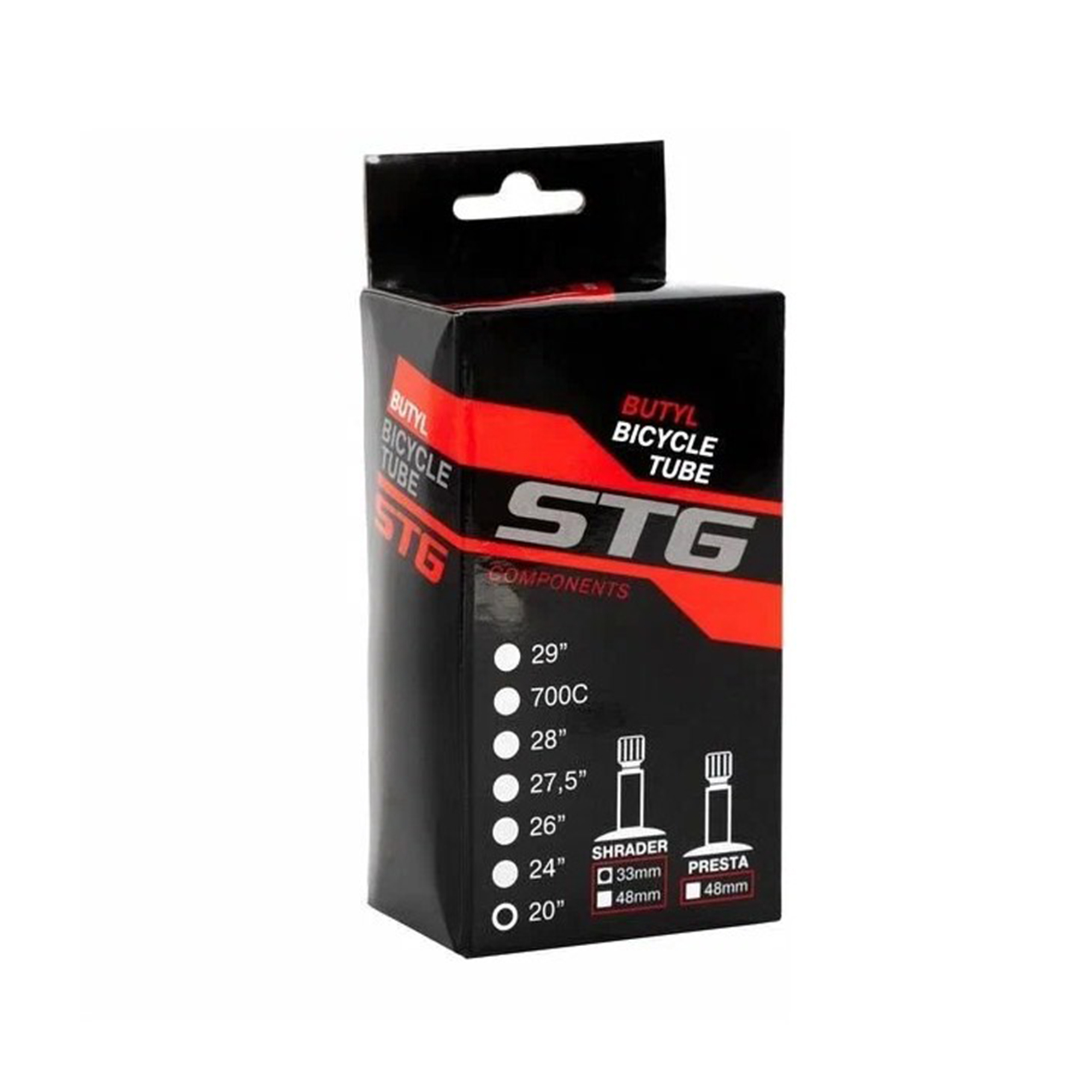 

Велокамера STG 20" 1.95*2.125 автовентиль 33 мм, Черный