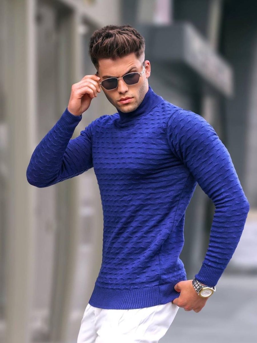 

Свитер мужской NoBrand Classical синий XL, Classical