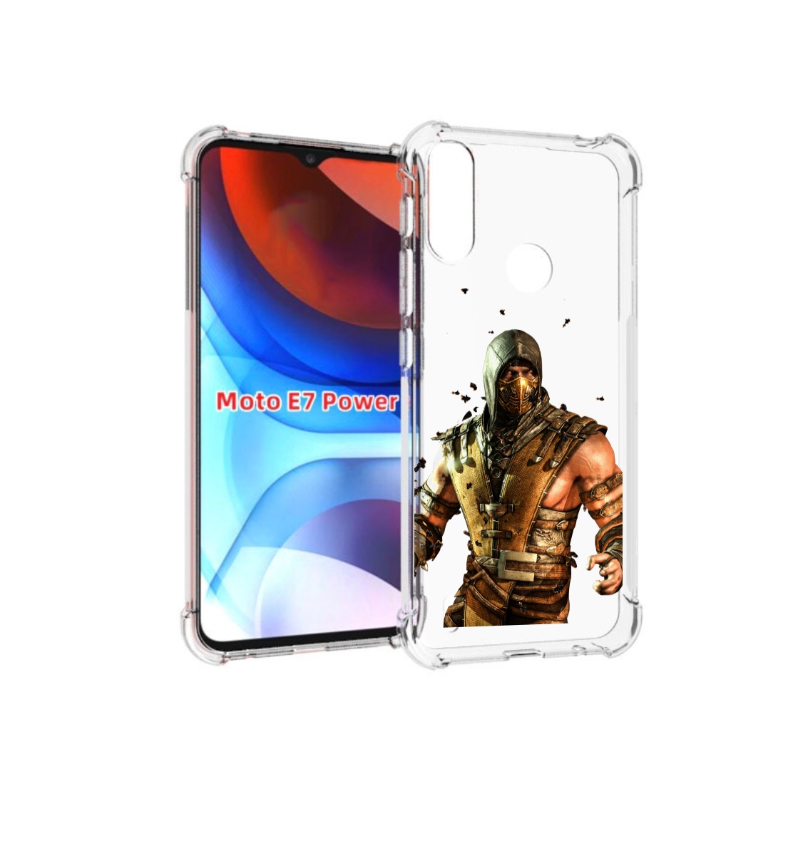 

Чехол MyPads Mortal Kombat scorpion для Motorola Moto E7 Power, Прозрачный, Tocco