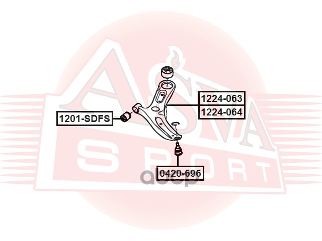 

Рычаг Asva 1224-063 ASVA арт. 1224-063