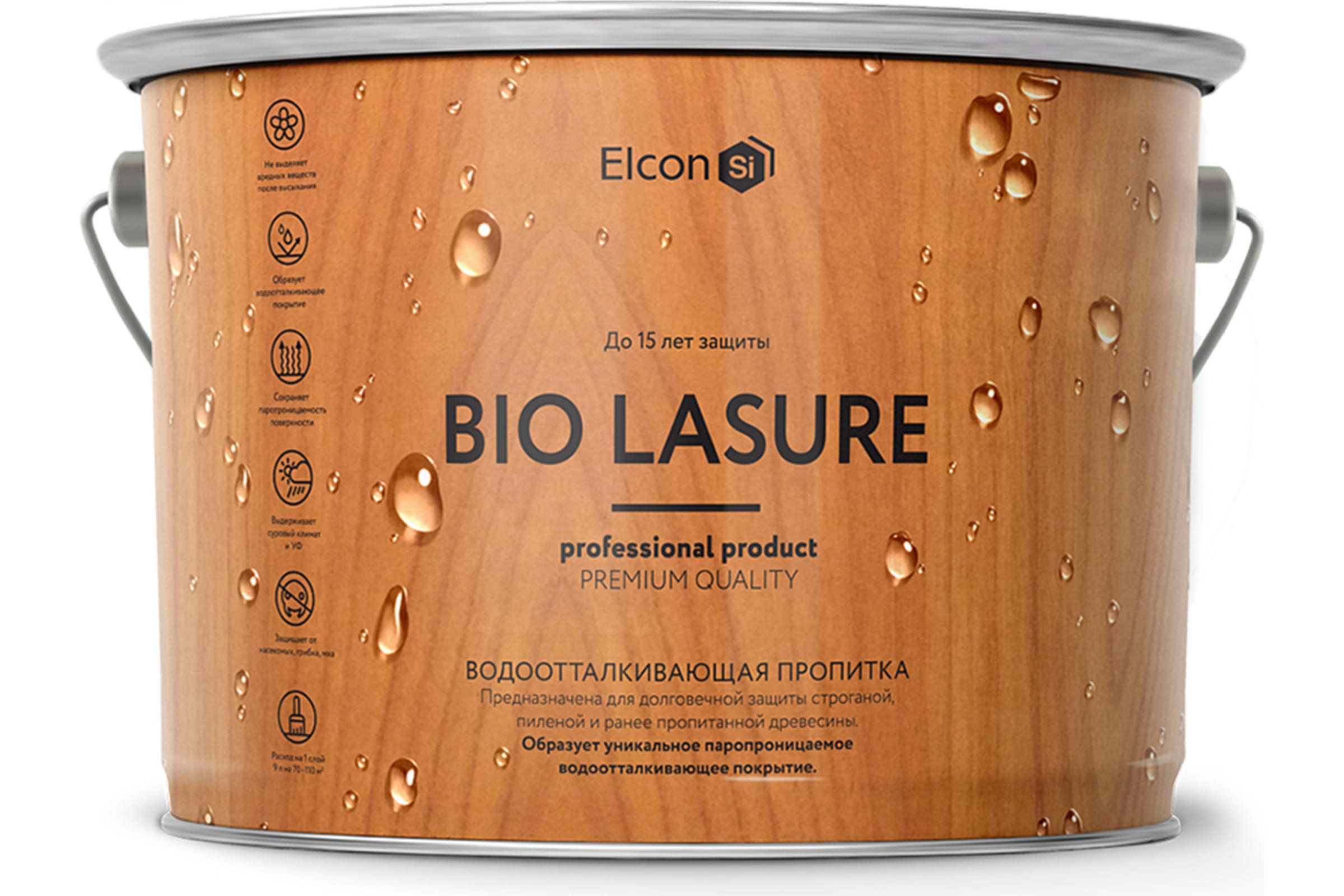 Водоотталкивающая пропитка для дерева Elcon Bio Lasure осенний клен  (2л)  1/4