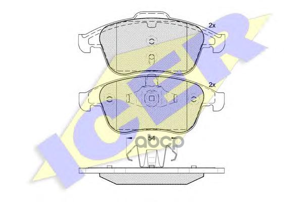 

Колодки торм.пер. RENAULT SCENIC/MEGANE/GRAND SCENIC 1.4-2.0 08-> ICER