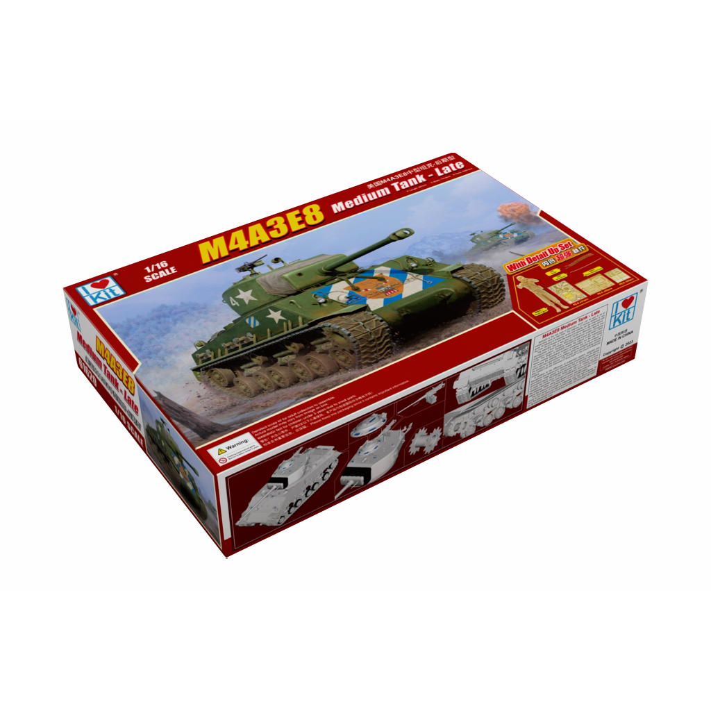 

Сборная модель I Love Kit Американский танк M4A3E8 61620, M4A3E8