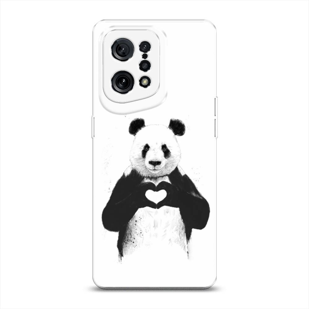 

Чехол Awog на Oppo Find X5 "Панда love", Разноцветный, 259750-10