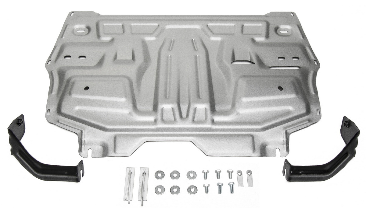 

333.5842.1_защита картера+КПП! алюминий 3мм Seat Ibiza IV all 08-15, Skoda Fabia 1.2/1.4/1, Серый