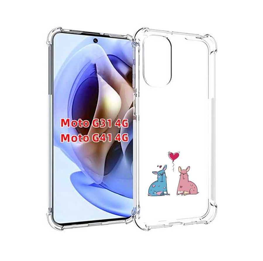 

Чехол MyPads Лама любовь для Motorola Moto G31 4G / G41 4G, Прозрачный, Tocco