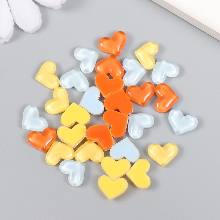 

Декор для творчества пластик "Сердечки яркие" набор 30 шт МИКС 1,1х0,9х0,3 см, Разноцветный