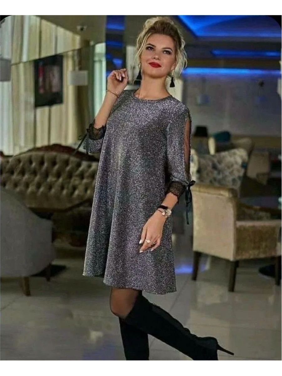

Платье женское Louren Wilton П-LW-4 серое 50 RU, Серый, П-LW-4