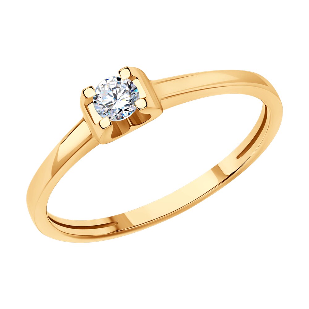 

Кольцо помолвочное из красного золота с бриллиантом р. 16 SOKOLOV Diamonds 1012461, 1012461