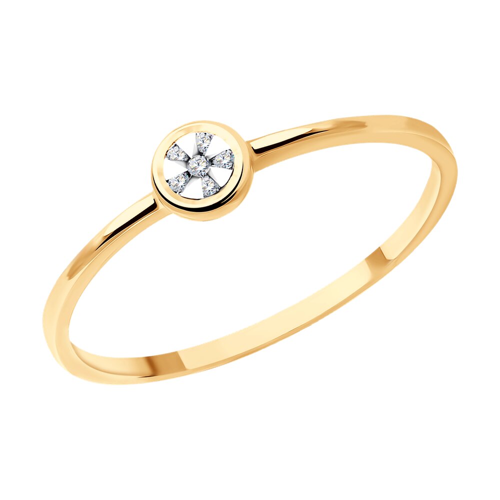 

Кольцо из красного золота с бриллиантом р. 15,5 SOKOLOV Diamonds 1012405, 1012405