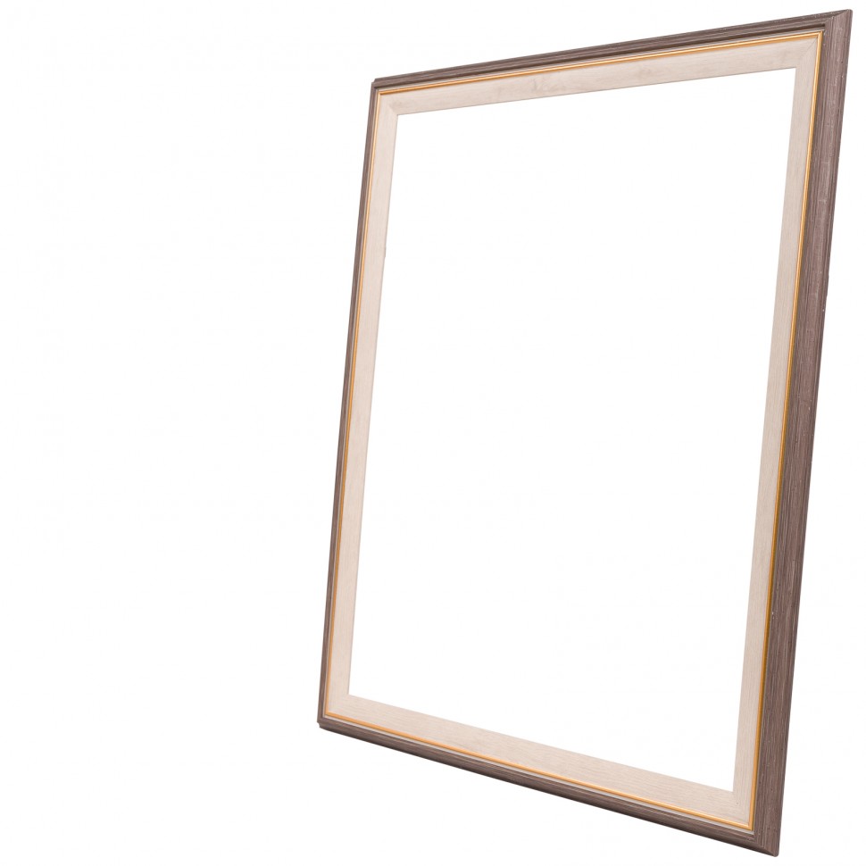 

Рама багетная 50х70 см, шир. 36 мм, пластик, белый / золотой, Б 915 + комплект крепежа, Золотистый;белый