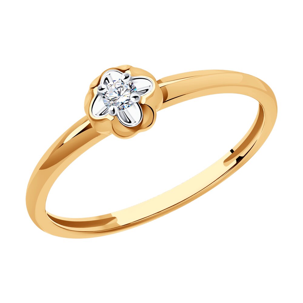 

Кольцо из золота р.  SOKOLOV Diamonds 1012366, бриллиант, 1012366