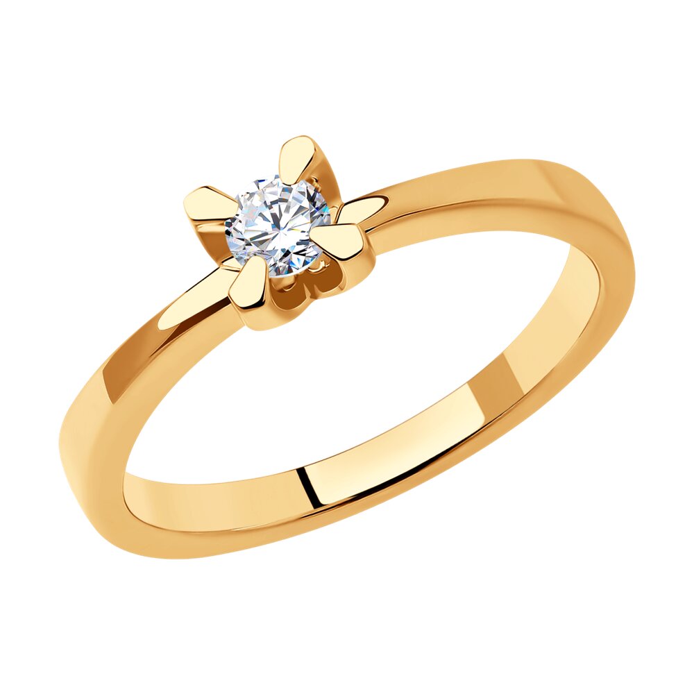 

Кольцо помолвочное из красного золота с бриллиантом р. , SOKOLOV Diamonds 1012365, 1012365