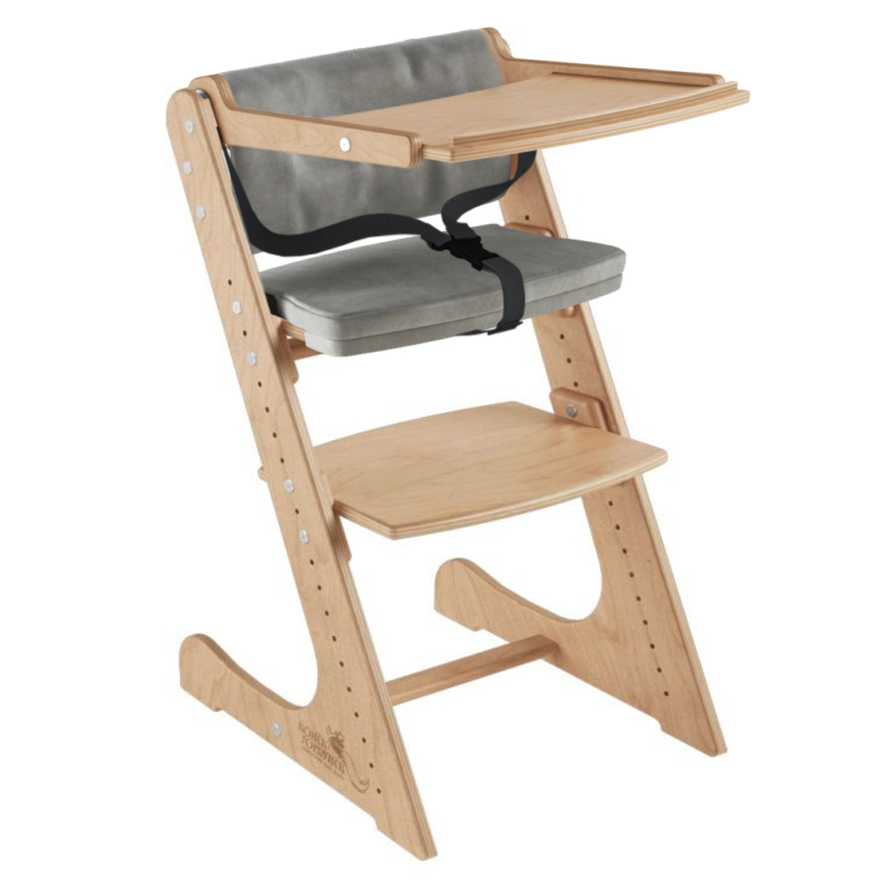фото Растущий стул конёк горбунек комфорт в комплекте cтолик, подушки, ремень: сандал-графит конек горбунек