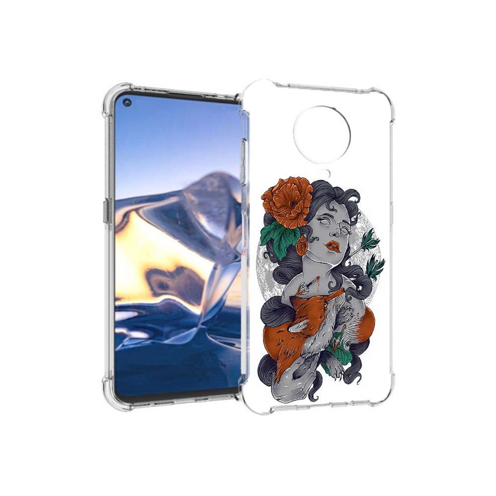

Чехол MyPads Tocco для Nokia G10 темная девушка с лисой (PT171673.98.639), Tocco