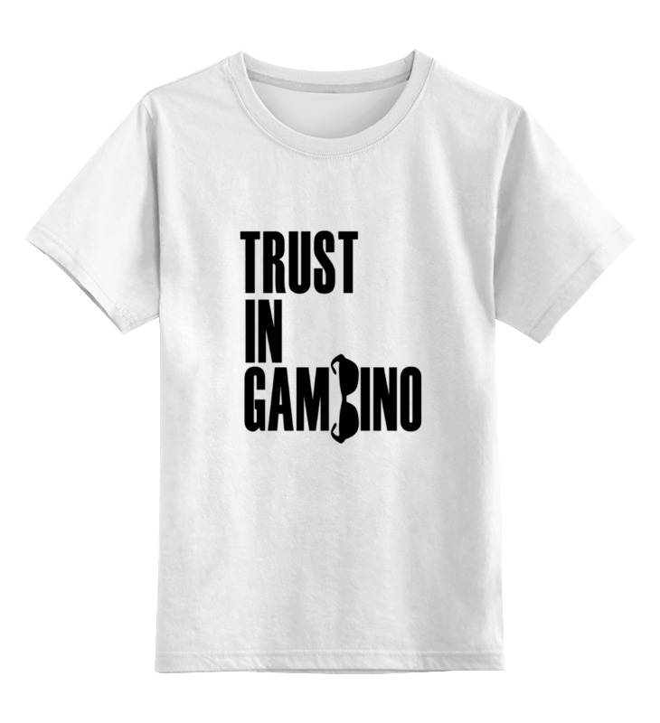 

Детская футболка классическая унисекс Printio Trust in gambino, 0000000762686