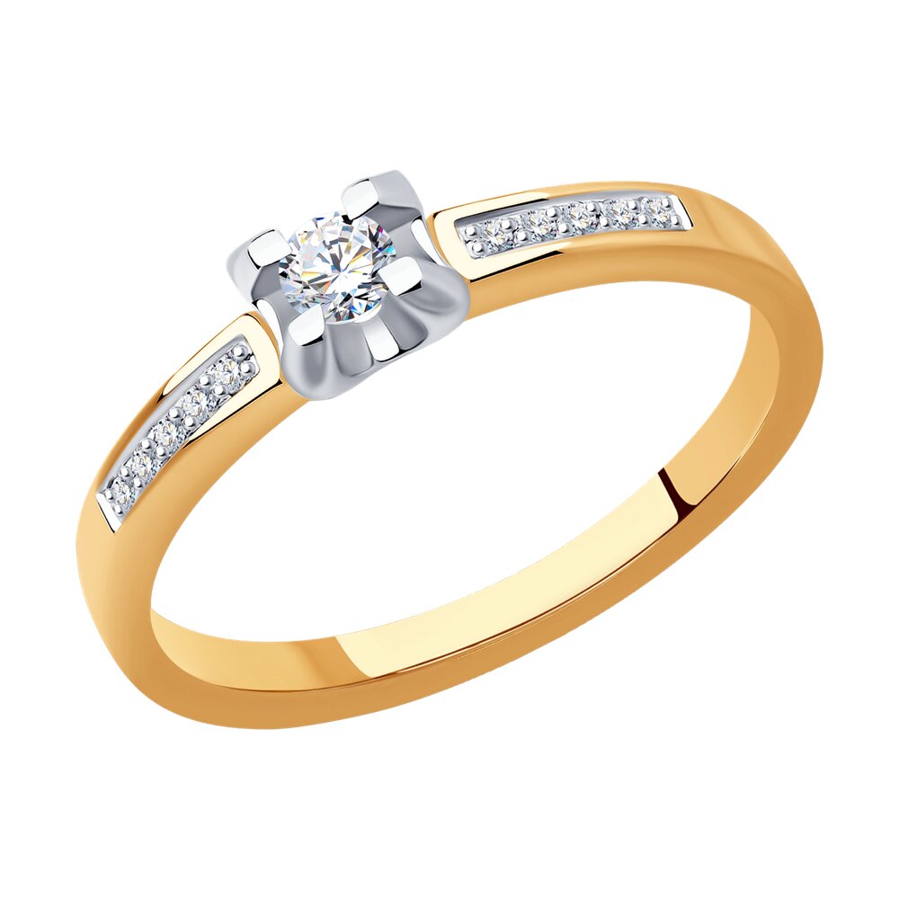 

Кольцо помолвочное из красного золота с бриллиантом р. 16 SOKOLOV Diamonds 1012328, 1012328