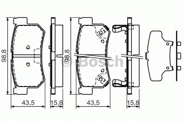 

Тормозные колодки Bosch задние дисковые для SsangYong Rexton 2002- 986494237