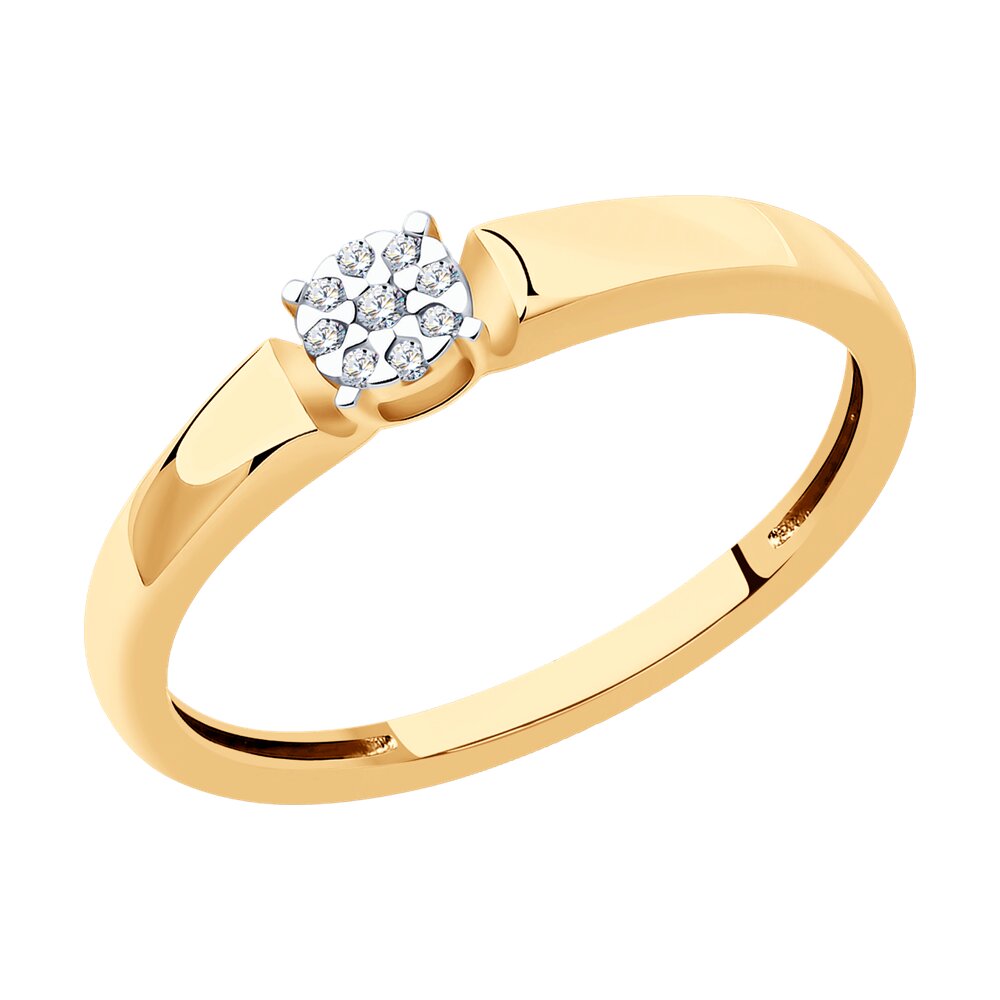 

Кольцо помолвочное из красного золота с бриллиантом р. 17 SOKOLOV Diamonds 1012301, 1012301