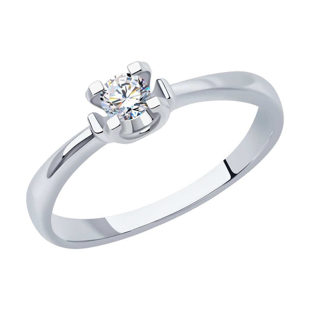

Кольцо помолвочное из белого золота р. 18,5 SOKOLOV Diamonds 1012224-3, бриллиант, 1012224-3