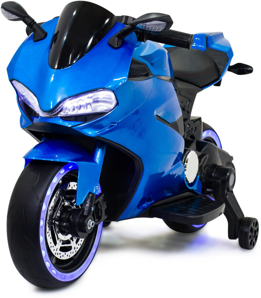 фото Futai детский электромотоцикл ducati blue (12v, eva, ручка газа) - ft-1628-sp-blue