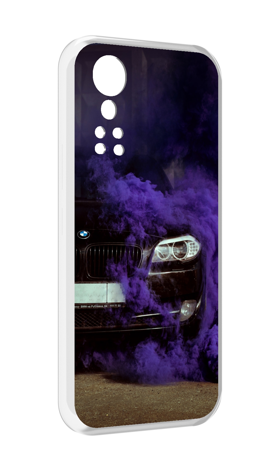 Чехол MyPads бмв-с-фиолетовым-дымом мужской для ZTE Axon 30 5G / Axon 30S