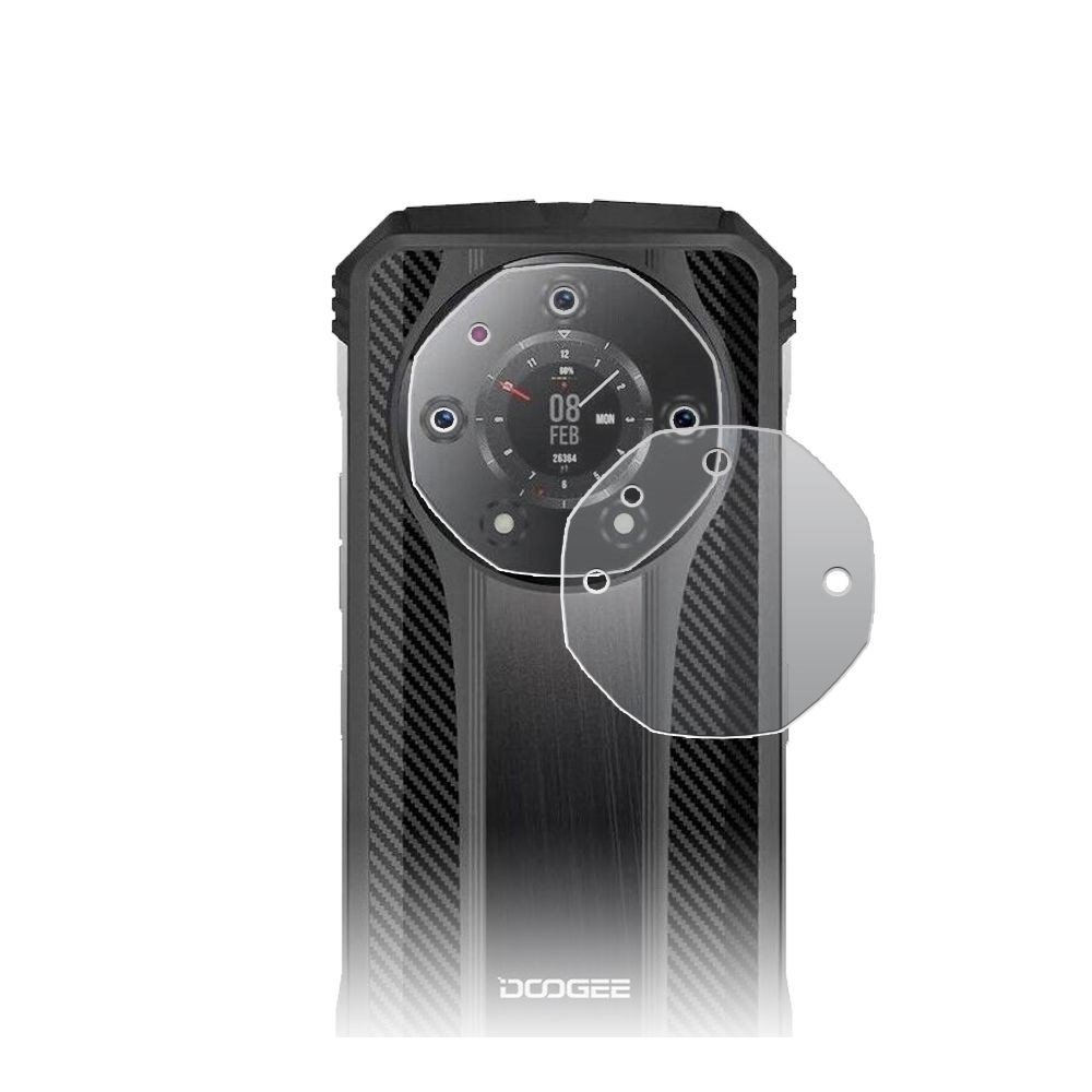 

Стекло защитное гибридное МАТОВОЕ Krutoff для блока камер Doogee S110 2 шт
