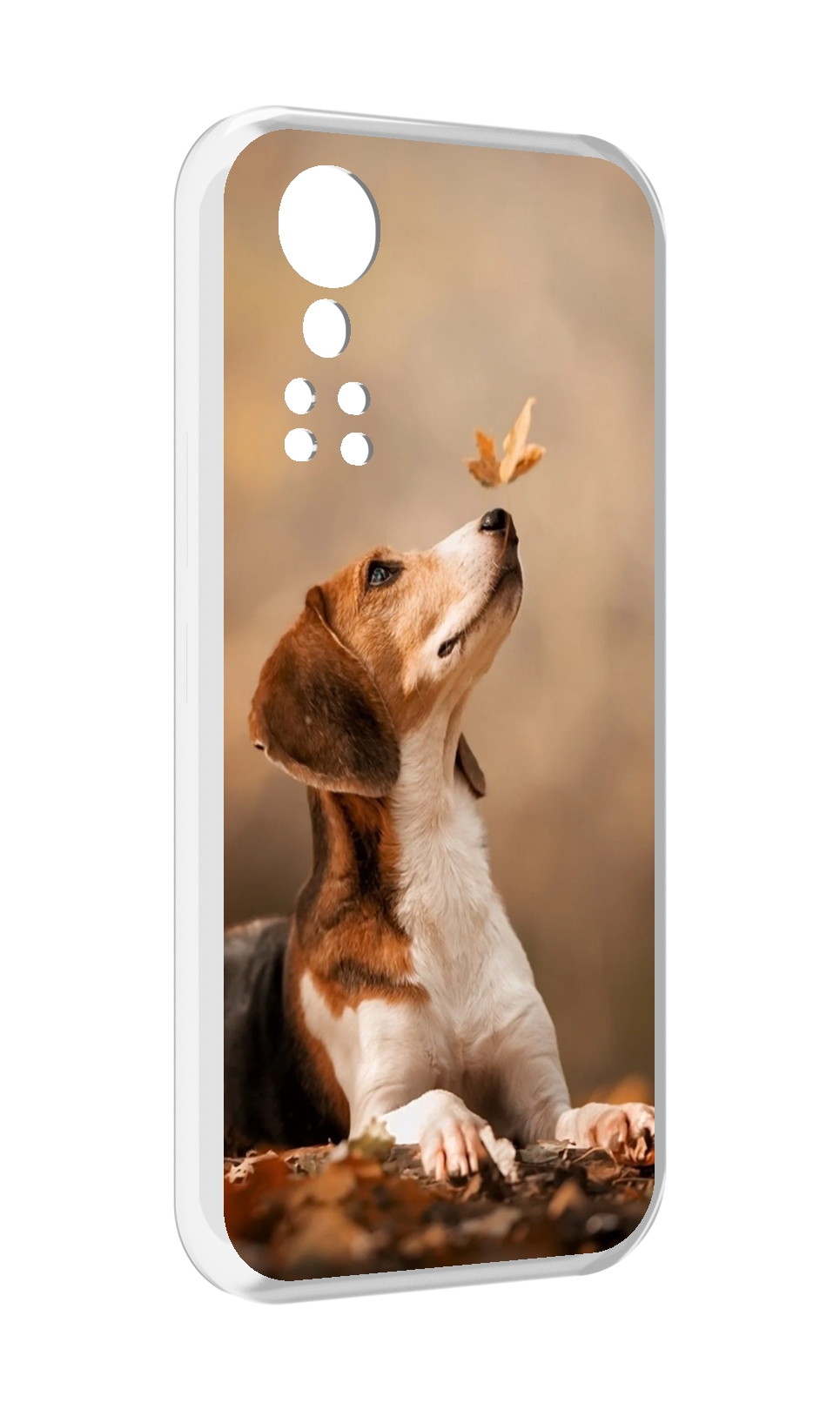 

Чехол MyPads бигль-собака для ZTE Axon 30 5G / Axon 30S, Прозрачный, Tocco