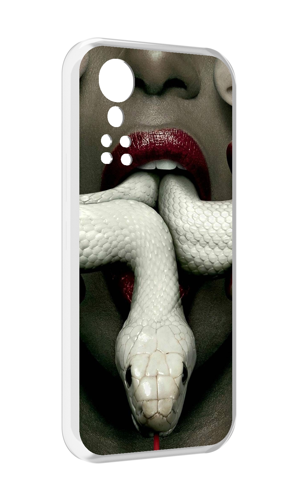 Чехол MyPads белая-змея для ZTE Axon 30 5G / Axon 30S