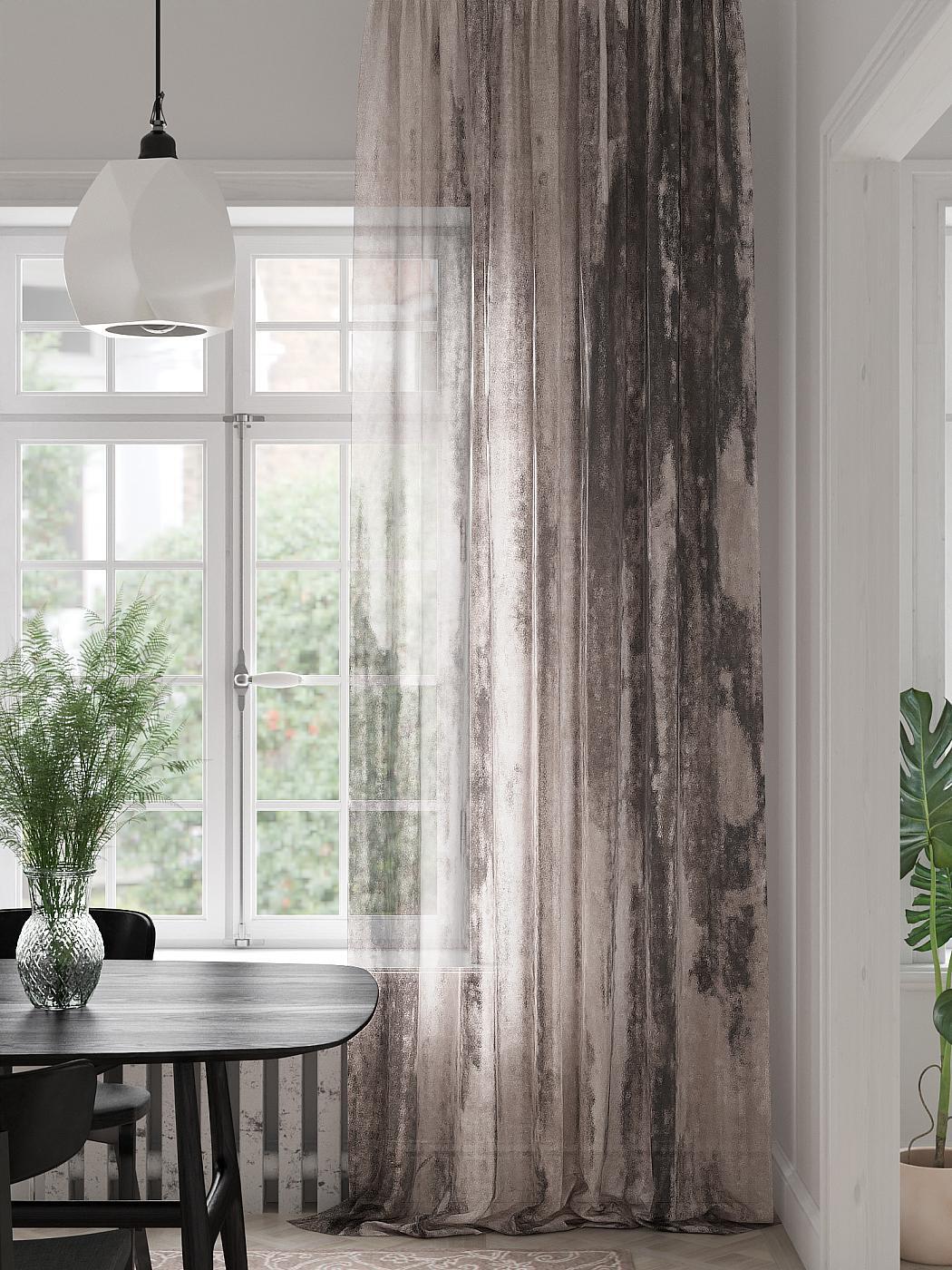 

Тюль AT HOME Шенклорис высота 280 см, ширина 150 см, крепление - шторная лента, Венге, 974266