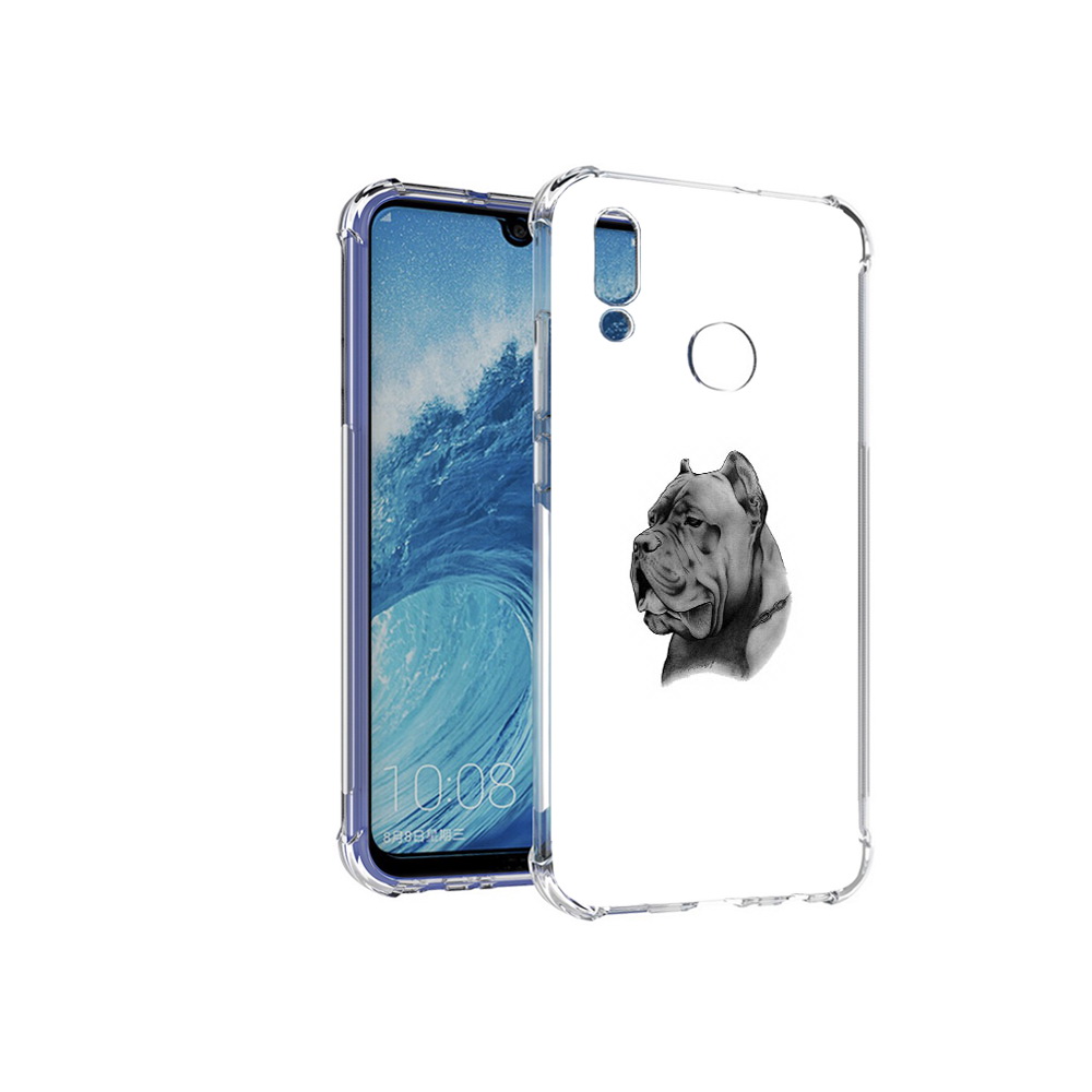 

Чехол MyPads Tocco для Huawei P Smart (2019) грозный бульдог, Прозрачный, Tocco