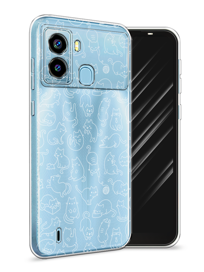 

Чехол Awog на Tecno Pop 6 "Шкодливые котики", Разноцветный, 302050-2